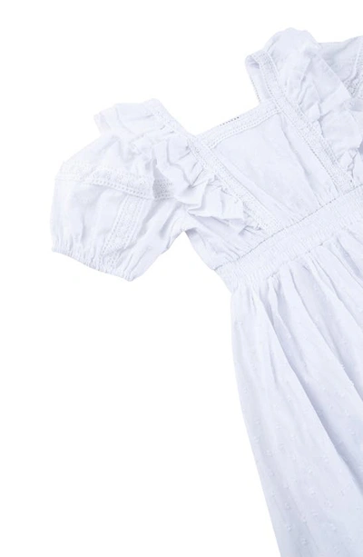 Shop Habitual Girl Kids' Puff Sleeve Cotton Dress In White