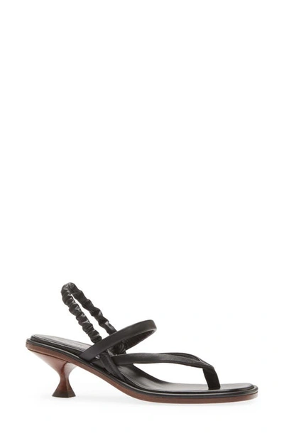 Shop Tod's Infradito Elastic Strap Sandal In Black