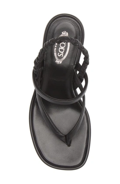 Shop Tod's Infradito Elastic Strap Sandal In Black