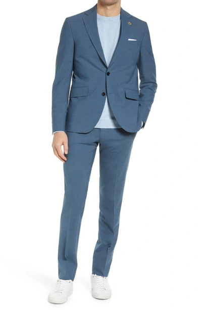 Shop Ted Baker Ron Extra Slim Fit Wool Suit In Teal