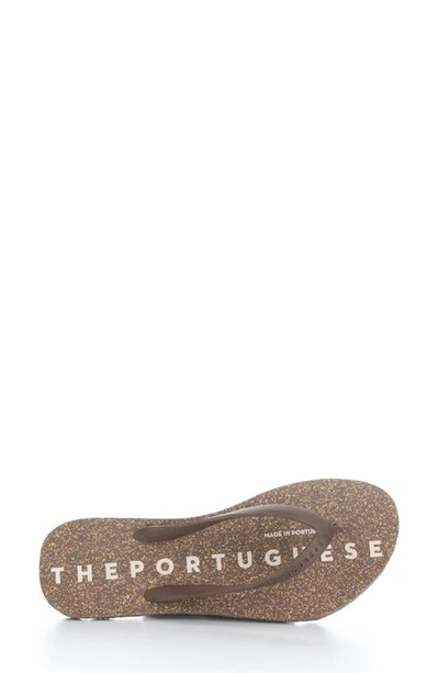 Shop Asportuguesas By Fly London Base Flip Flop In 002 Brown Rubber