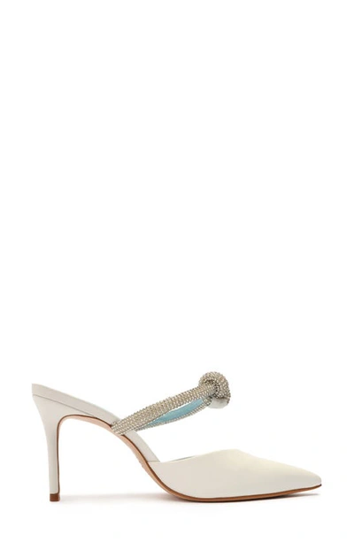 Shop Schutz Pearl Pointed Toe Mule In White