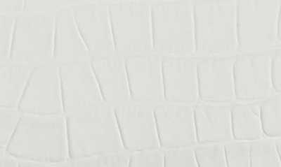 Alexander Mcqueen Mini Jeweled Croc Embossed Leather Satchel In Deep Ivory