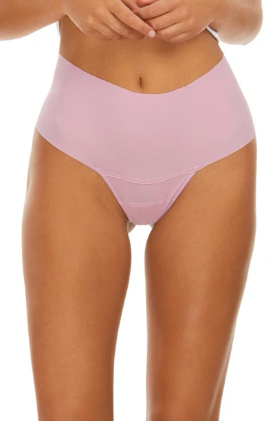Shop Hanky Panky Breathe High Waist Thong In Provence Pink