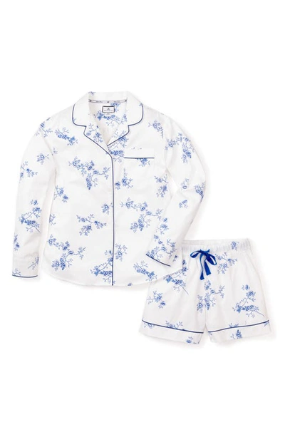 Shop Petite Plume Indigo Floral Short Pajamas In White