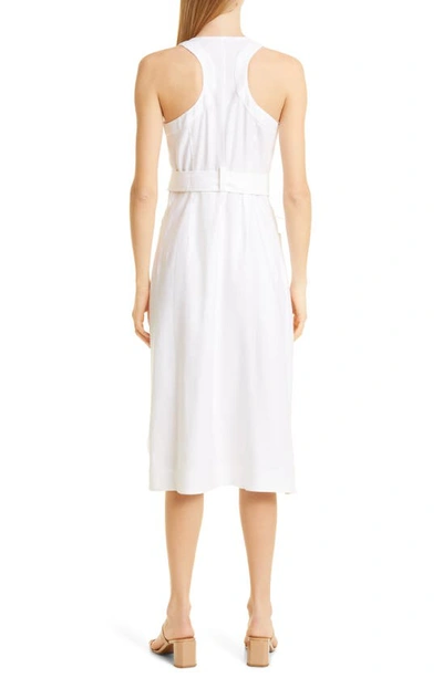 Shop Ted Baker Jancita Button-up Sleeveless Midi Dress In White