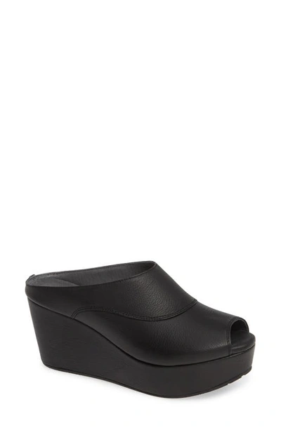 platform wedge mule