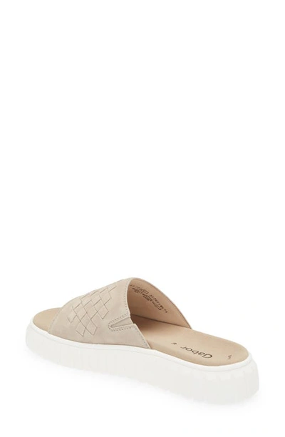 Gabor Platform Slide Sandal In Leinen