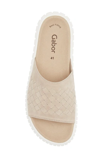Gabor Platform Slide Sandal In Leinen