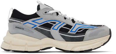 Shop Axel Arigato Black & Grey Marathon R-trail Sneakers In Grey/blue