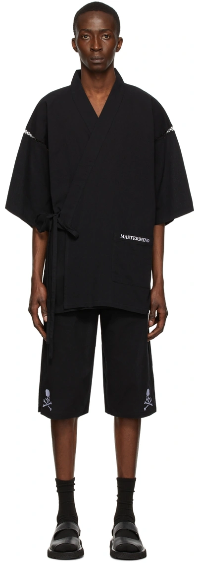 Shop Mastermind Japan Black Cotton Pyjama Set