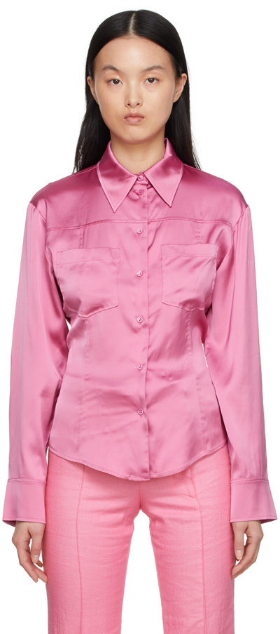 Shop Jacquemus Pink 'la Chemise Mentalo' Shirt In 430 Pink