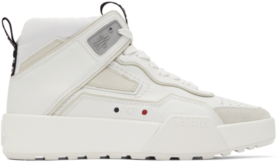 Shop Moncler White Promyx Space High Sneakers In 002 White