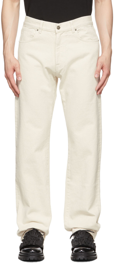 Shop 424 Off-white Denim Jeans In 02 White