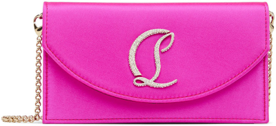 Shop Christian Louboutin Pink Loubi54 Shoulder Bag In P679 Holly Pink/gold
