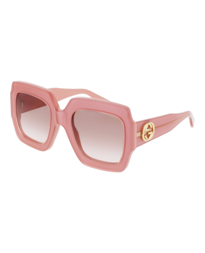 Shop Gucci Square-frame Acetate Sunglasses In Pink