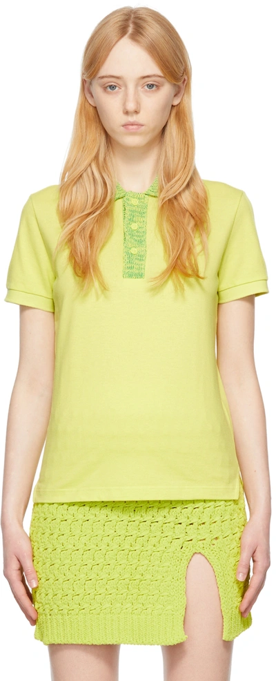 Bottega Veneta Short-sleeve Polo Shirt In 7275 Kiwi