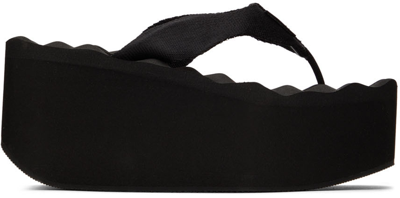 Shop Alexander Wang Black Warp Flip Flop Sandals In 001 Black
