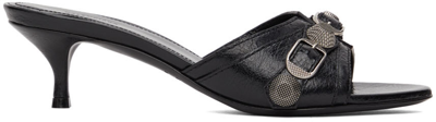 Shop Balenciaga Black Cagole Sandals In 1081 Black