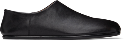 Shop Maison Margiela Black Tabi Slip-on Loafers In T8013 Black