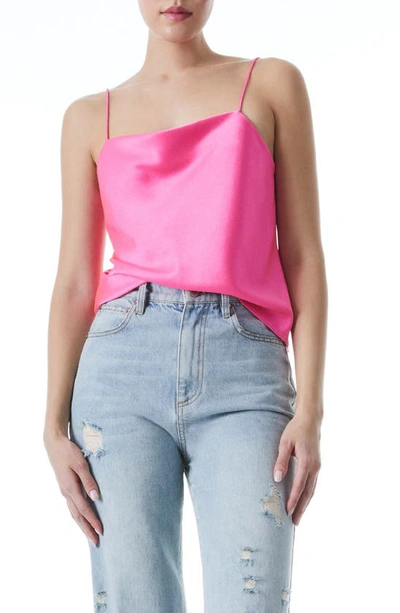 Shop Alice And Olivia Harmon Cowl Neck Camisole In French Rose