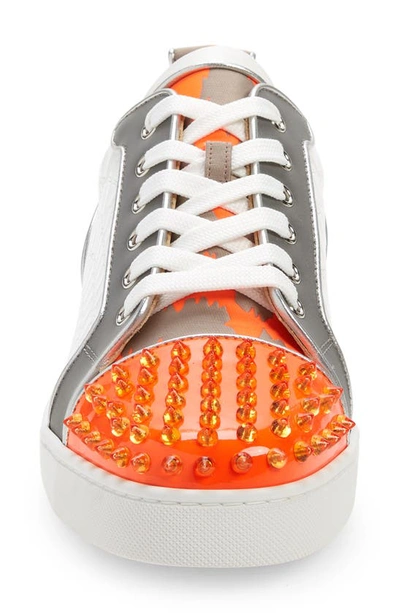 Christian Louboutin Fun Louis Junior Spikes Croc-embossed Leather Sneaker  for Men