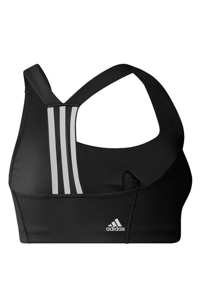 Adidas Originals Women's Adidas  Powerimpact Training Medium-support Bra (plus Size) In Black