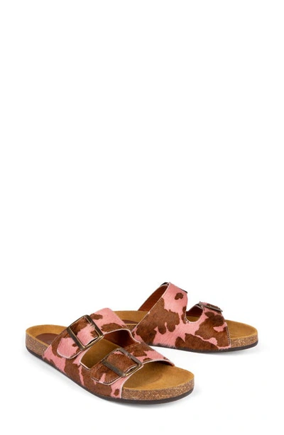 Shop Penelope Chilvers Pool Friesian Pony Print Slide Sandal In Rose Calf Hair