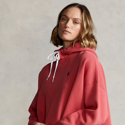 Ralph lauren cropped fleece sweatshirt hotsell