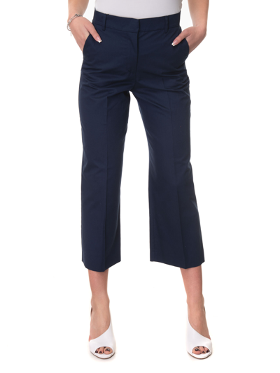 Shop Max Mara Zircone Cropped Trousers In Blue