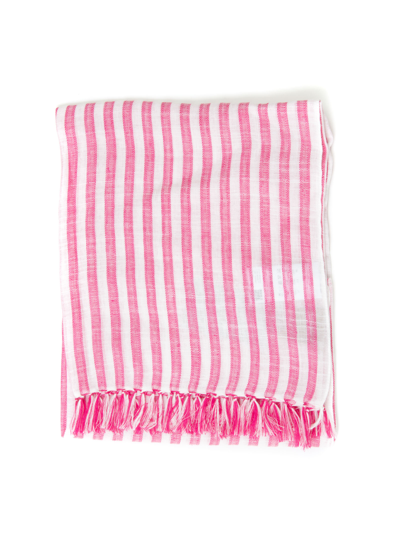 Hugo Boss Boss Scarf Bianco-rosa Linen Woman | ModeSens