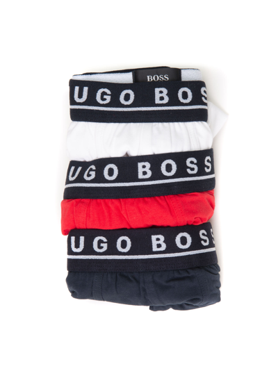 Shop Hugo Boss Set 3 Boxer In Nero-rosso