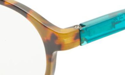 Shop Peepers Apollo 48mm Blue Light Blocking Reading Glasses In Tokyo Tortoise/ Teal