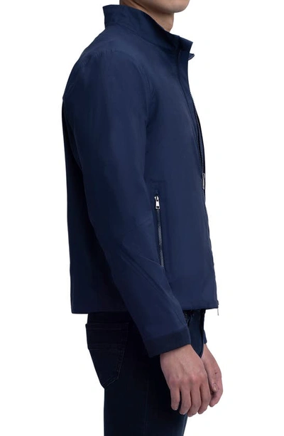 Bugatchi Water Resistant Bomber Jacket In Navy