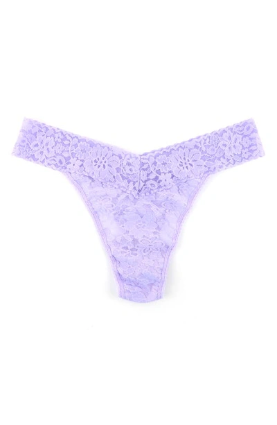 Shop Hanky Panky Daily Lace Original Rise Thong In Lilac Bloom
