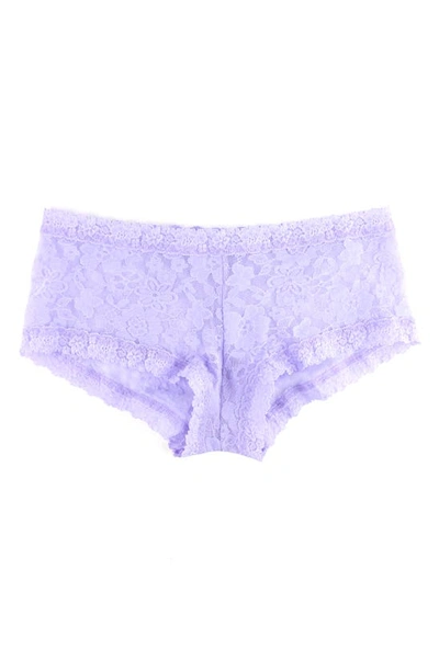 Shop Hanky Panky Daily Lace Boyshorts In Lilac Bloom