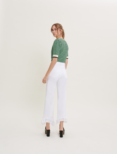 Maje Straight-leg Jeans In White | ModeSens
