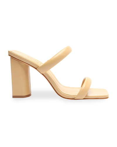 Shop Schutz Ully Leather Dual-band Sandals In Light Nude