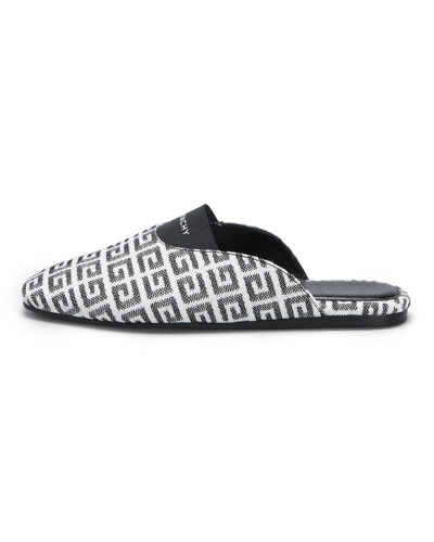 Shop Givenchy Bedford 4g Logo Woven Flat Mules In Blackwhite