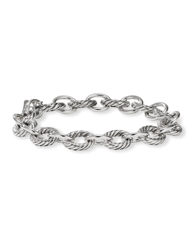 Shop David Yurman Oval Link Chain Bracelet In Silver, 10mm In Sterling Silver
