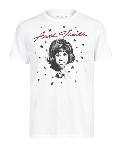 Shop John Varvatos Men's Aretha Respect Crewneck T-shirt In Salt