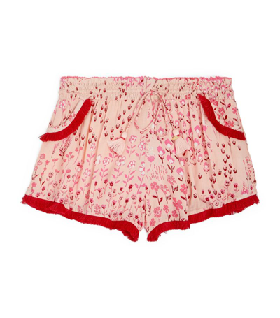 Shop Poupette St Barth Floral Print Lulu Shorts In Pink