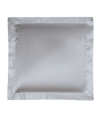 Shop Gingerlily Silk Windsor Square Cushion (40cm X 40cm) In Silver