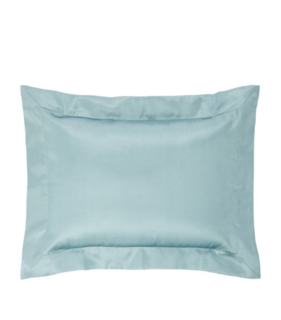 Shop Gingerlily Silk Teal Boudoir Pillowcase (30cm X 40cm) In Green