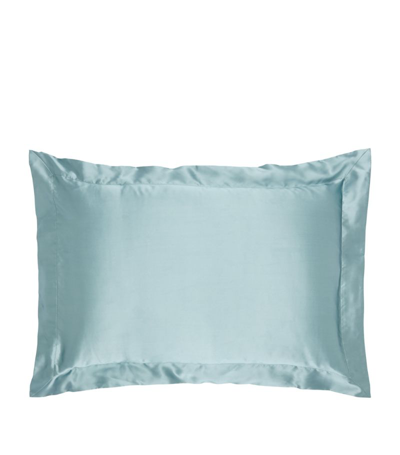 Shop Gingerlily Silk Teal King Pillowcase (50cm X 90cm) In Green