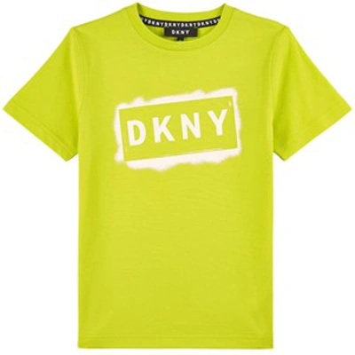 Shop Dkny Yellow Branded T-shirt