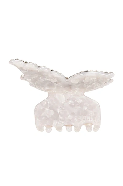 Emi Jay For Fwrd Crystal Papillon Clip In Meringue & White
