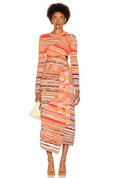 Shop Jonathan Simkhai Selah Midi Dress In Lupine Space Dye