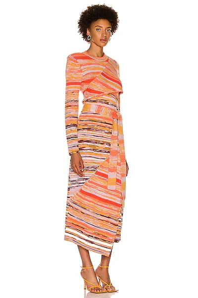 Shop Jonathan Simkhai Selah Midi Dress In Lupine Space Dye
