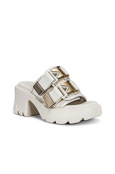 Bottega Veneta Flash Buckle Mule Sandals In String